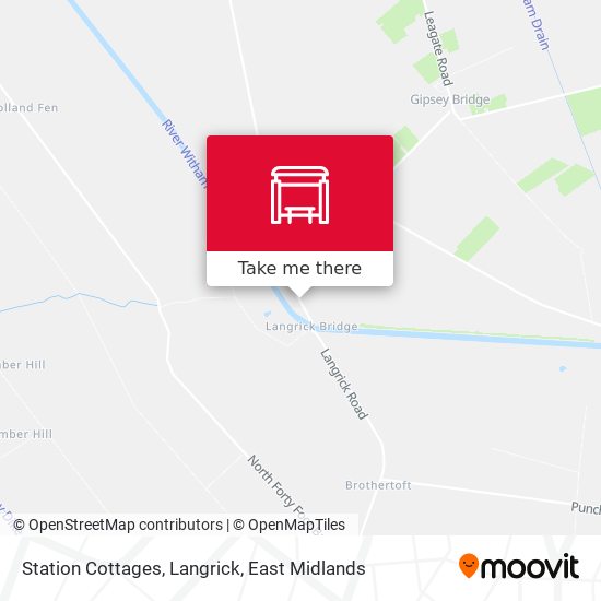 Station Cottages, Langrick map