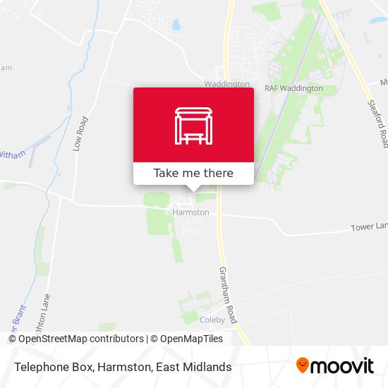 Telephone Box, Harmston map