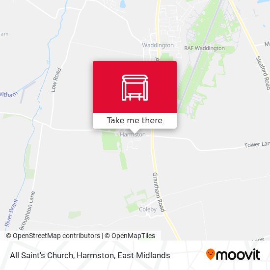 All Saint's Church, Harmston map