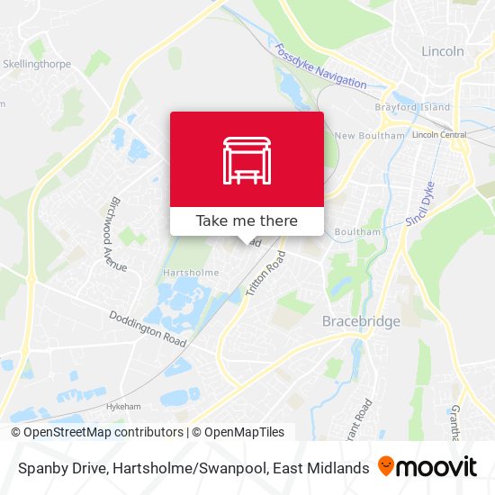 Spanby Drive, Hartsholme / Swanpool map