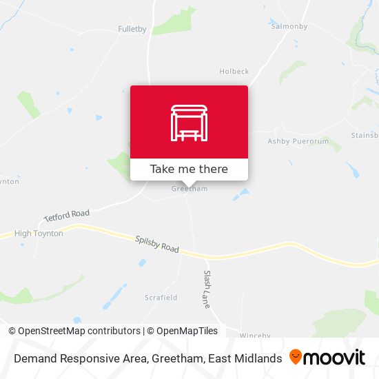 Demand Responsive Area, Greetham map