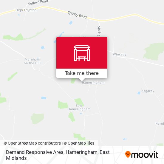 Demand Responsive Area, Hameringham map