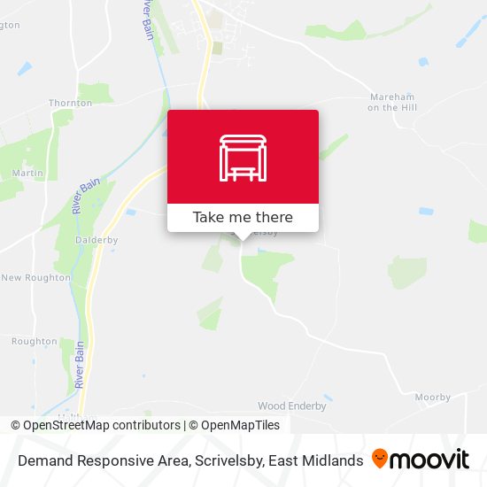 Demand Responsive Area, Scrivelsby map