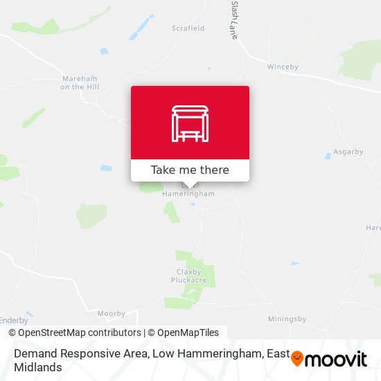 Demand Responsive Area, Low Hammeringham map
