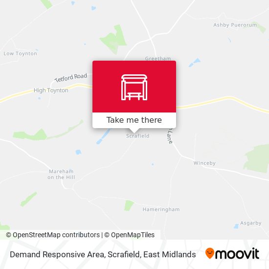 Demand Responsive Area, Scrafield map