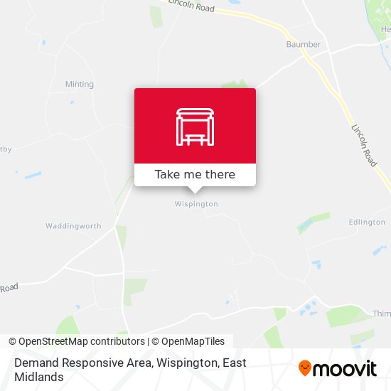 Demand Responsive Area, Wispington map