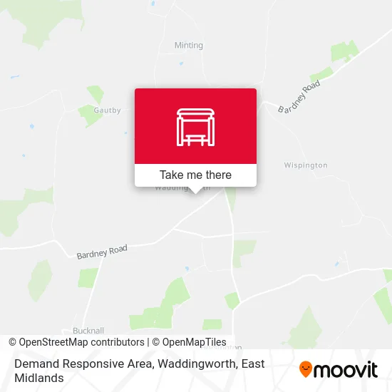 Demand Responsive Area, Waddingworth map