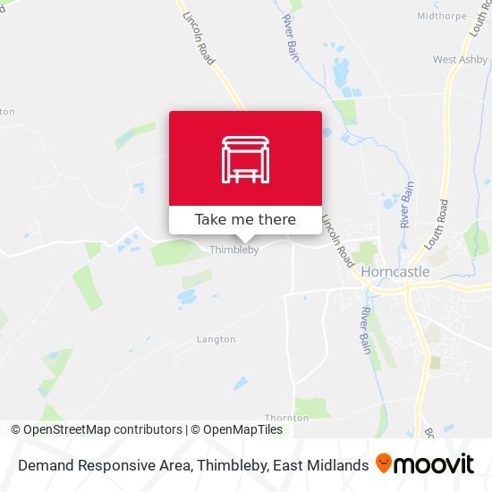 Demand Responsive Area, Thimbleby map