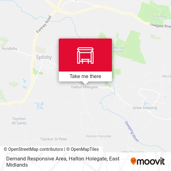 Demand Responsive Area, Halton Holegate map
