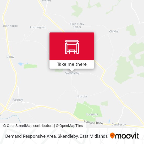 Demand Responsive Area, Skendleby map