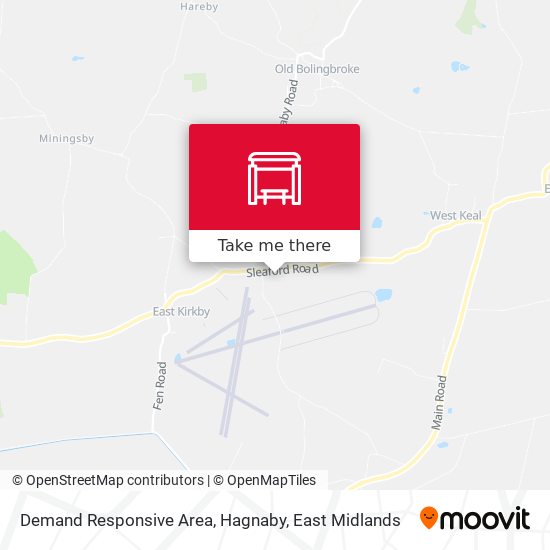 Demand Responsive Area, Hagnaby map