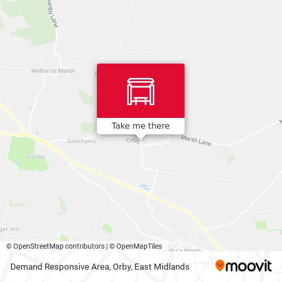 Demand Responsive Area, Orby map