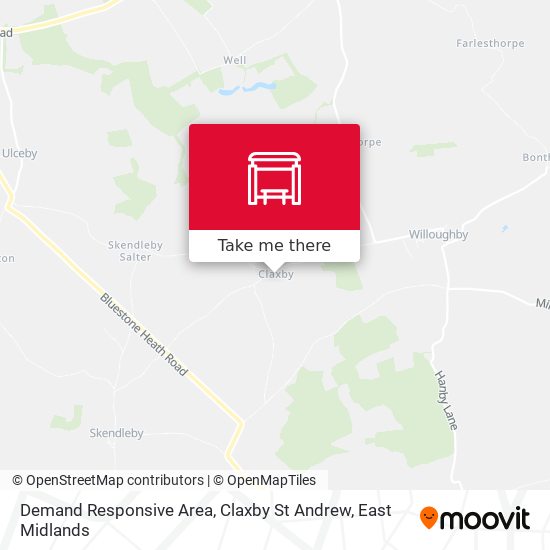 Demand Responsive Area, Claxby St Andrew map
