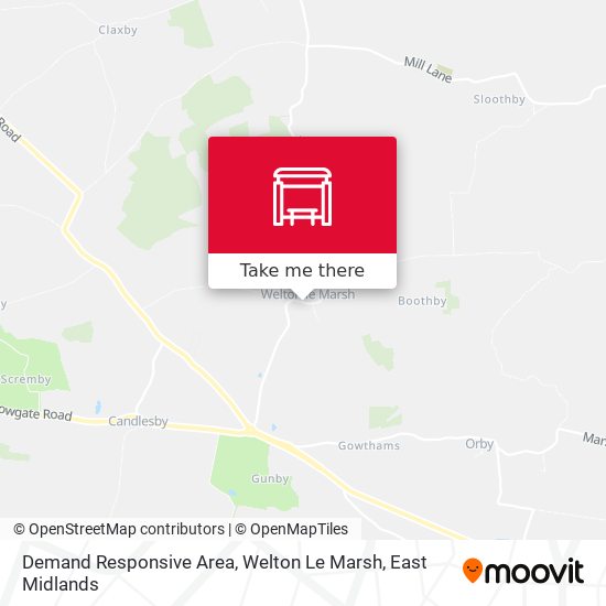 Demand Responsive Area, Welton Le Marsh map