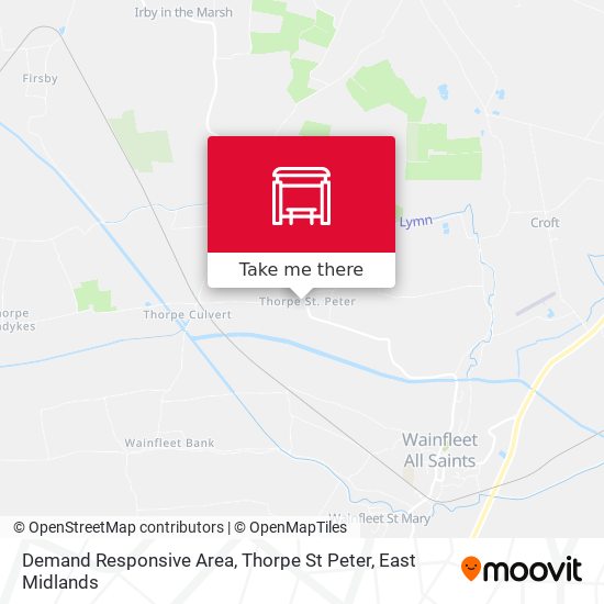 Demand Responsive Area, Thorpe St Peter map
