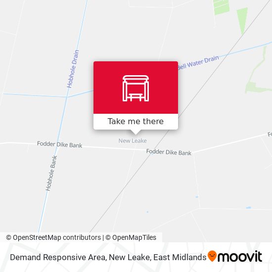 Demand Responsive Area, New Leake map