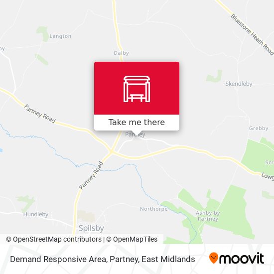 Demand Responsive Area, Partney map