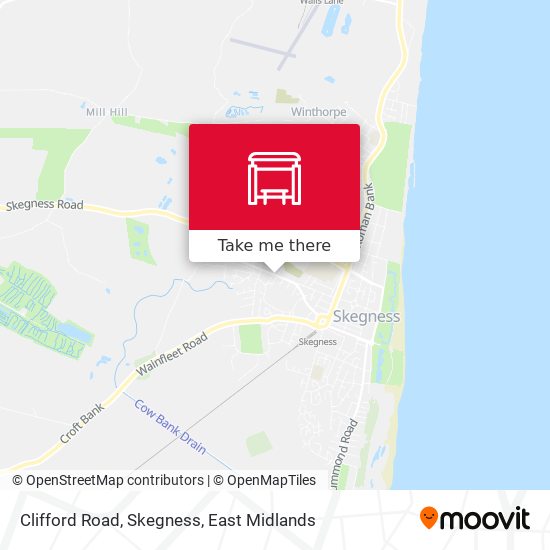 Clifford Road, Skegness map