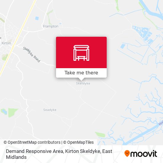 Demand Responsive Area, Kirton Skeldyke map