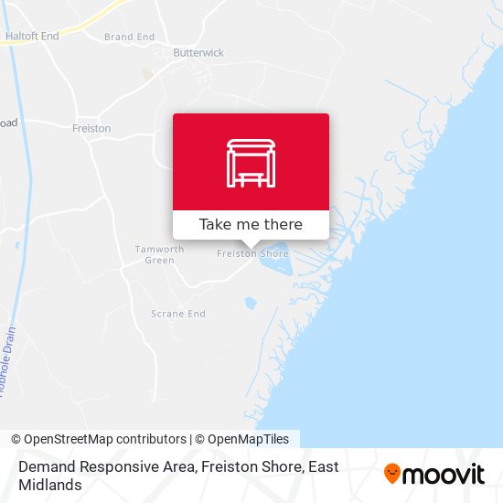 Demand Responsive Area, Freiston Shore map