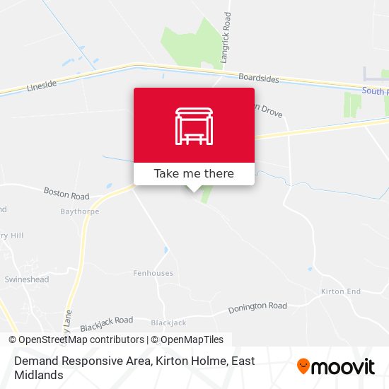 Demand Responsive Area, Kirton Holme map