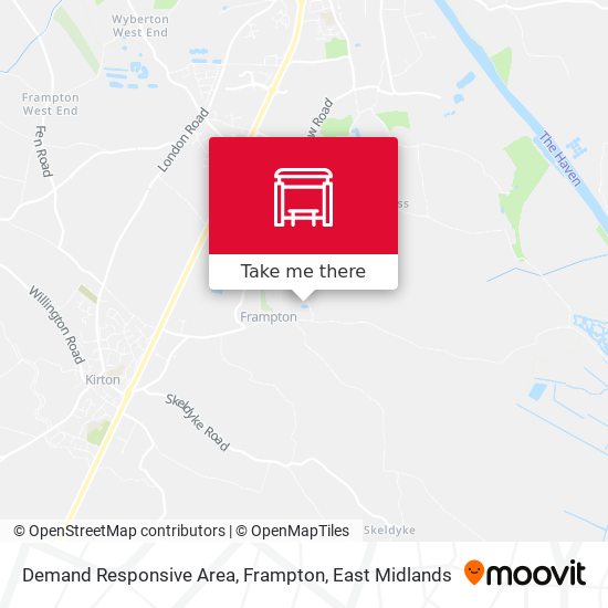 Demand Responsive Area, Frampton map