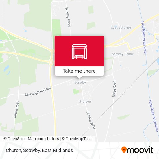 Church, Scawby map