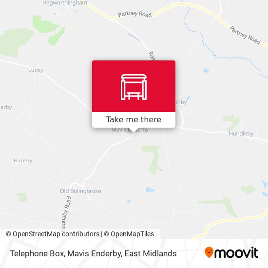 Telephone Box, Mavis Enderby map