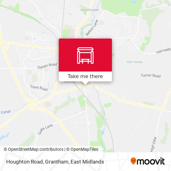 Houghton Road, Grantham map