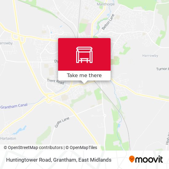 Huntingtower Road, Grantham map