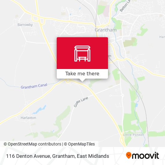 116 Denton Avenue, Grantham map