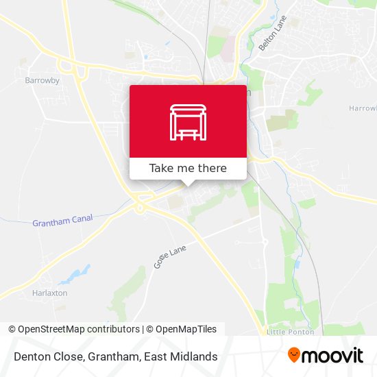 Denton Close, Grantham map