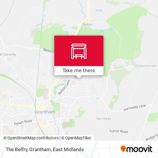 The Belfry, Grantham map