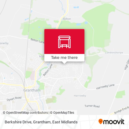 Berkshire Drive, Grantham map