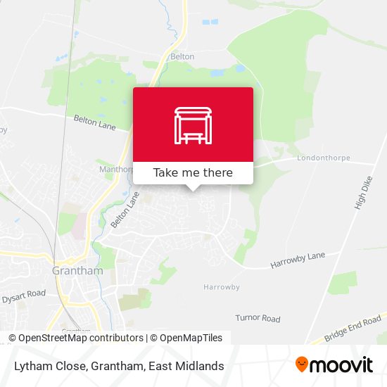 Lytham Close, Grantham map