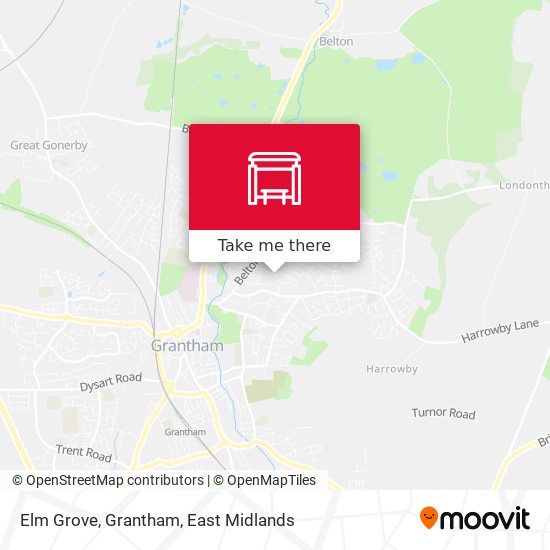 Elm Grove, Grantham map