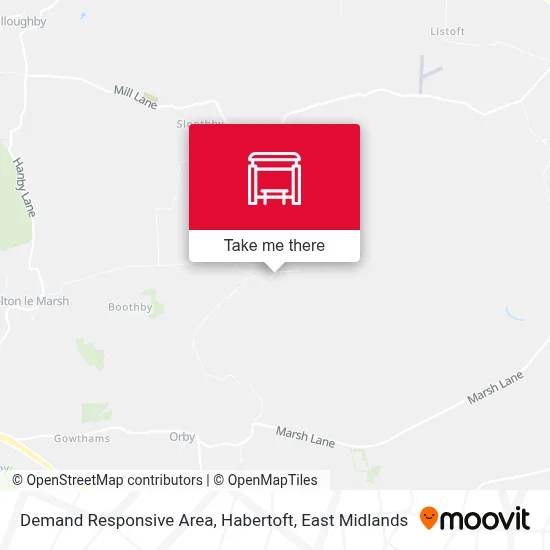 Demand Responsive Area, Habertoft map