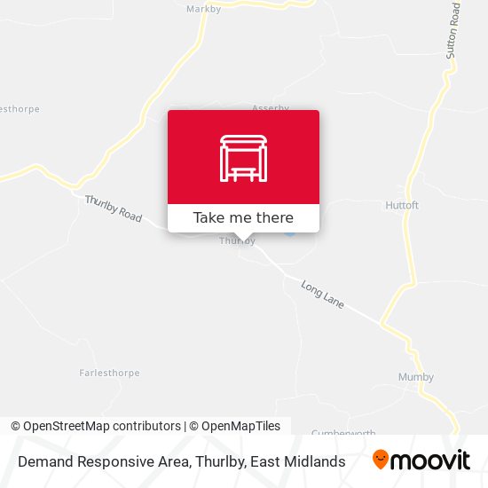 Demand Responsive Area, Thurlby map