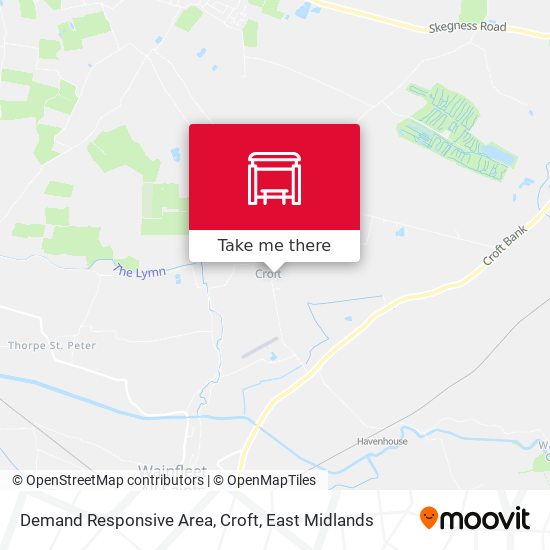 Demand Responsive Area, Croft map