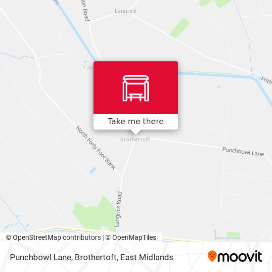 Punchbowl Lane, Brothertoft map