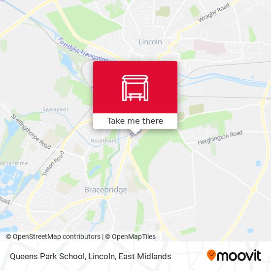 Queens Park School, Lincoln map