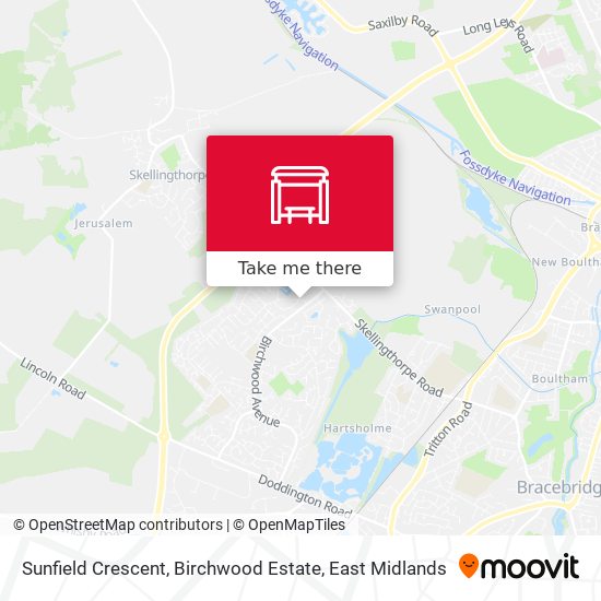 Sunfield Crescent, Birchwood Estate map