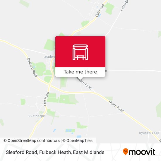 Sleaford Road, Fulbeck Heath map