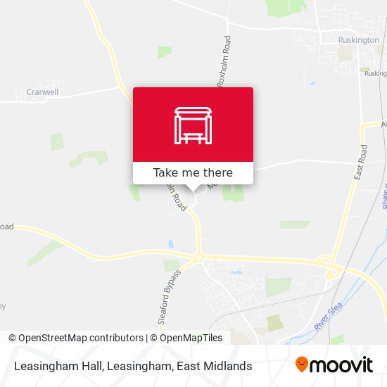 Leasingham Hall, Leasingham map