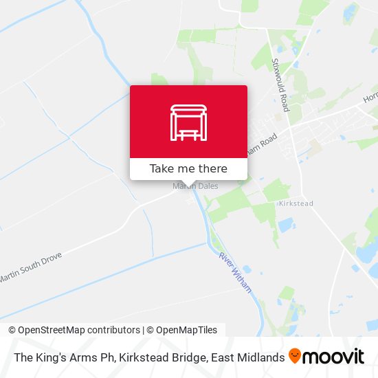 The King's Arms Ph, Kirkstead Bridge map