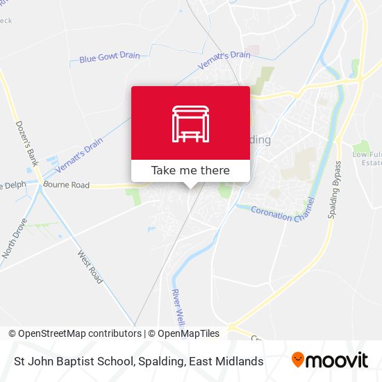 St John Baptist School, Spalding map