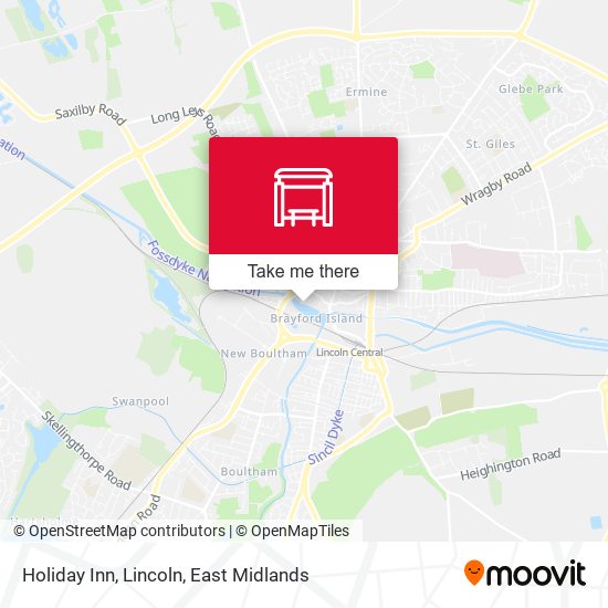 Holiday Inn, Lincoln map