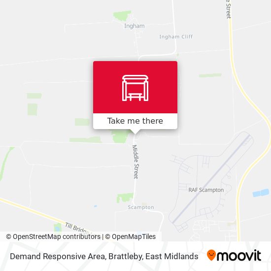 Demand Responsive Area, Brattleby map