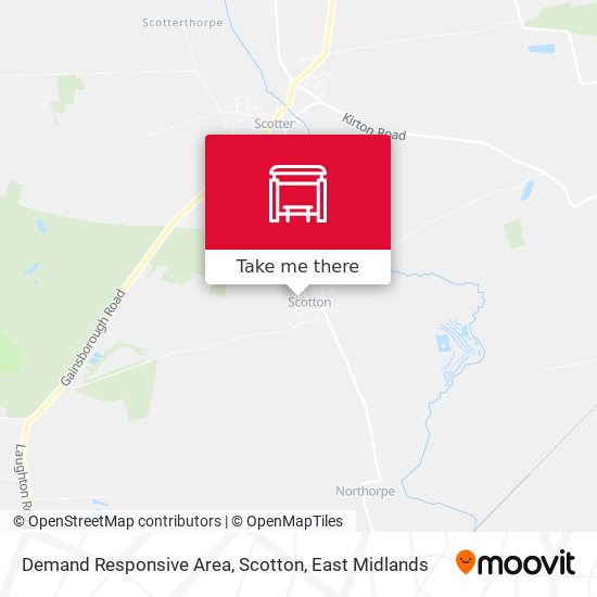 Demand Responsive Area, Scotton map