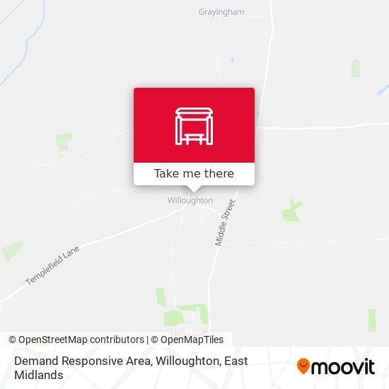 Demand Responsive Area, Willoughton map